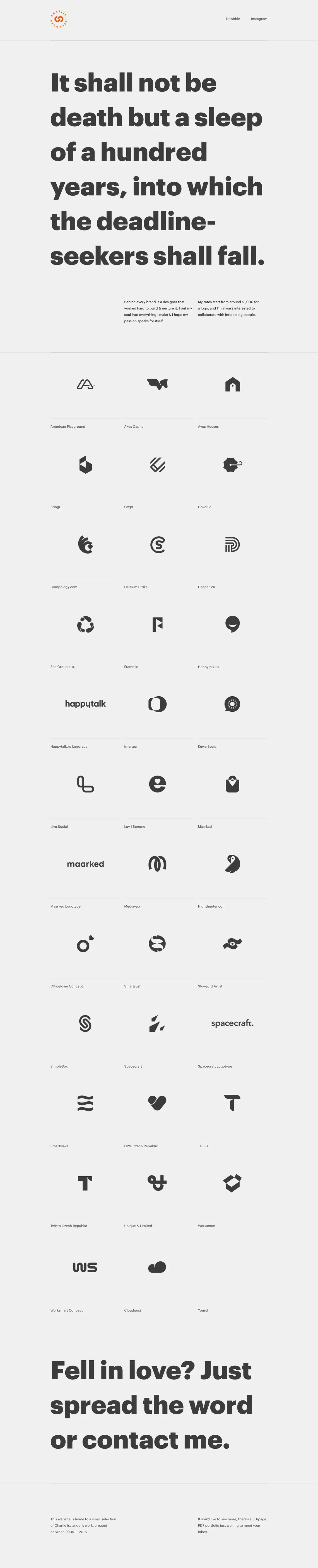Portfolio of logos by Charlie Isslander. - Portfolio design
