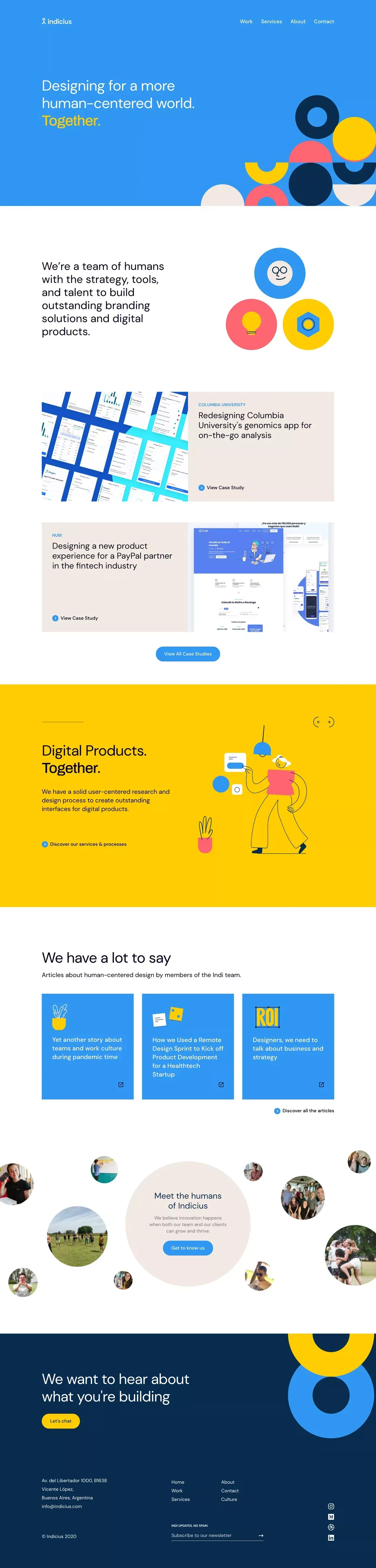Indicius - Design Agency - Portfolio design