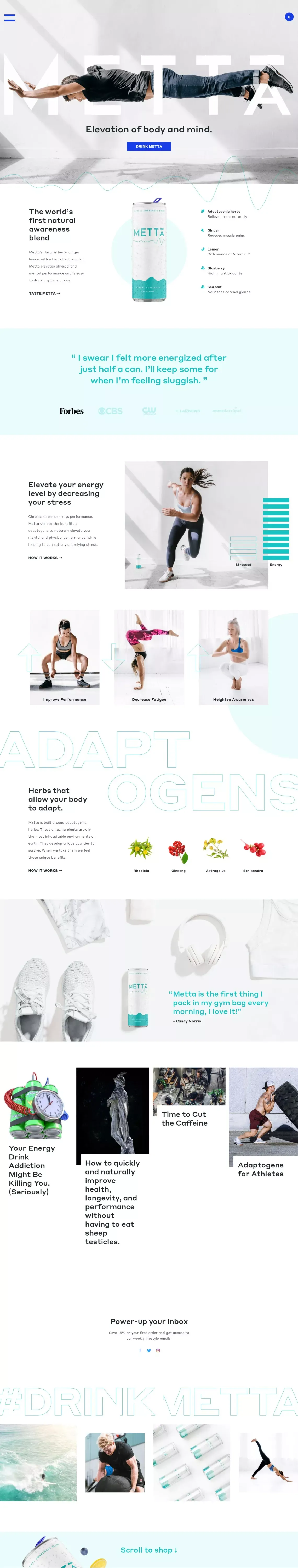 Metta - Natural Awareness Beverage – Metta Beverage Inc. - Landing design