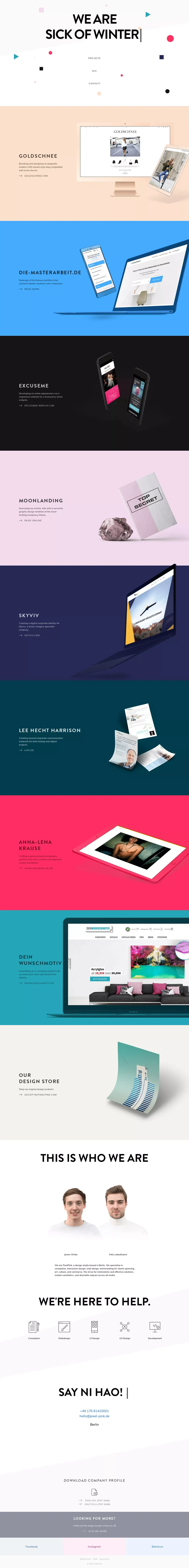 PixelPink – Design Studio Berlin - Portfolio design