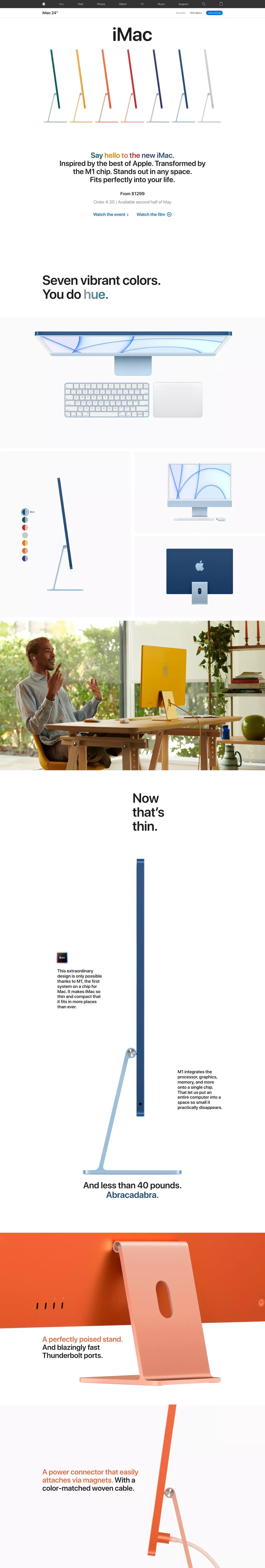 iMac 24-inch - Apple - Landing design