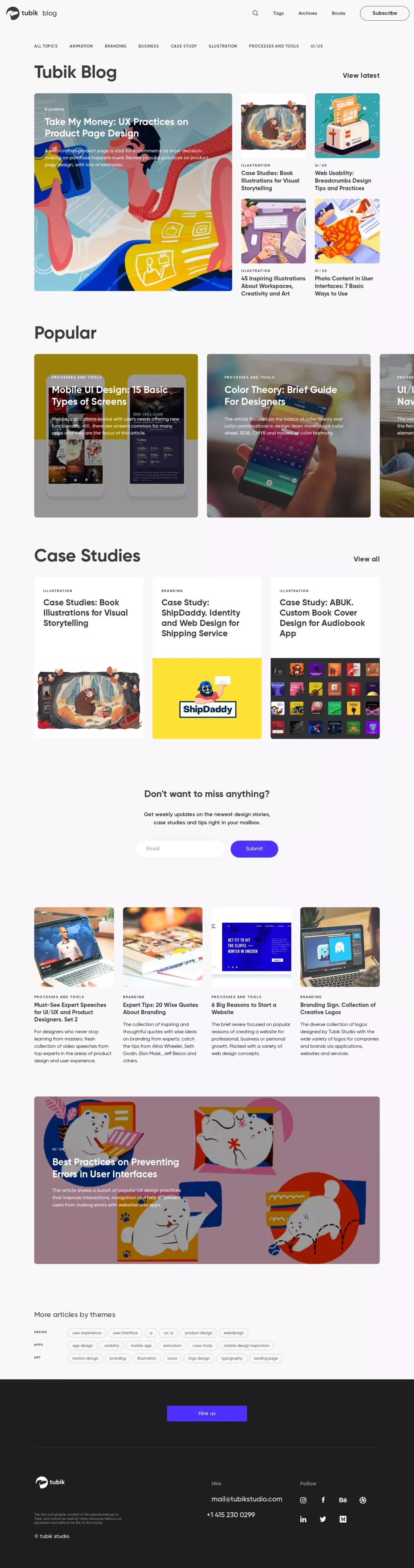 Tubik Blog: Articles About Design - Blog design