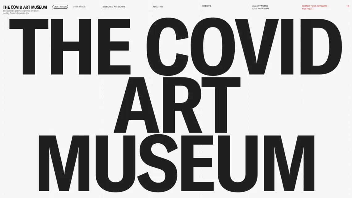 CAM - Selected Artworks - website design