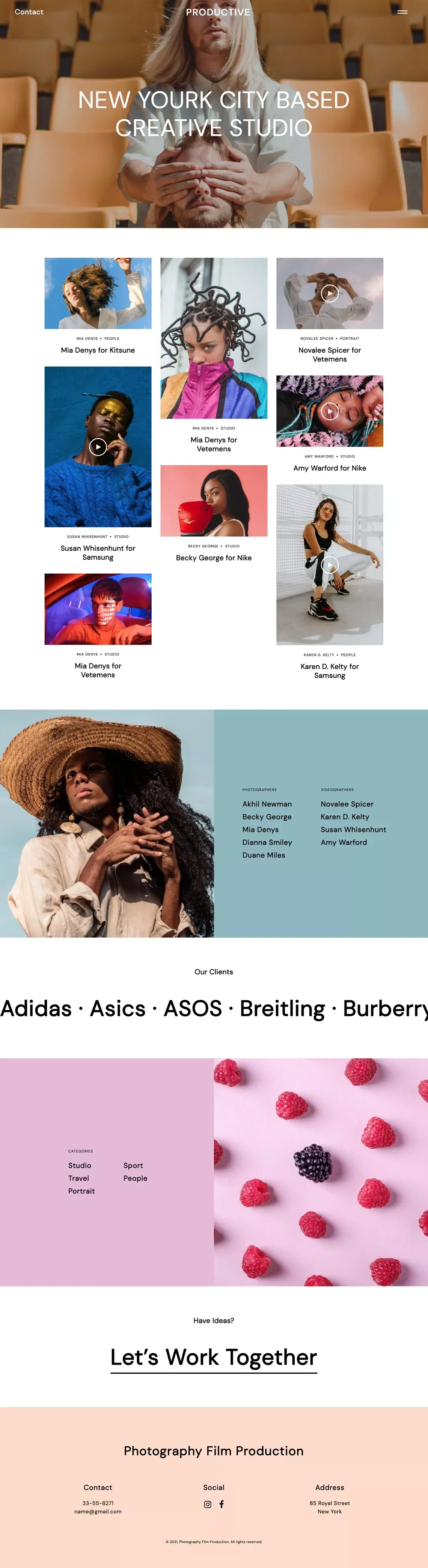 Palette - Portfolio WordPress Theme - Template design