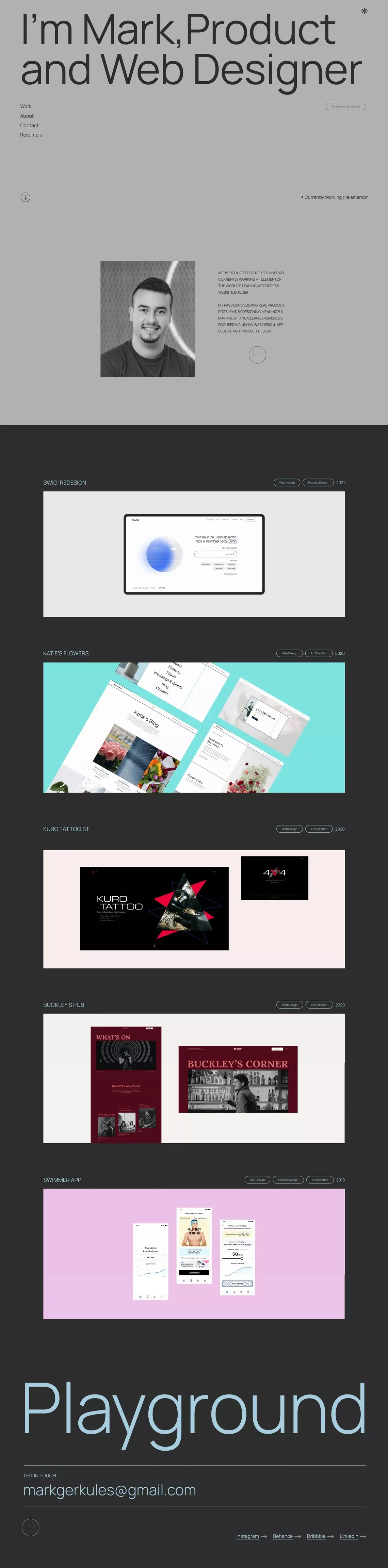 Mark Gerkules - Product and Web Designer - Portfolio design