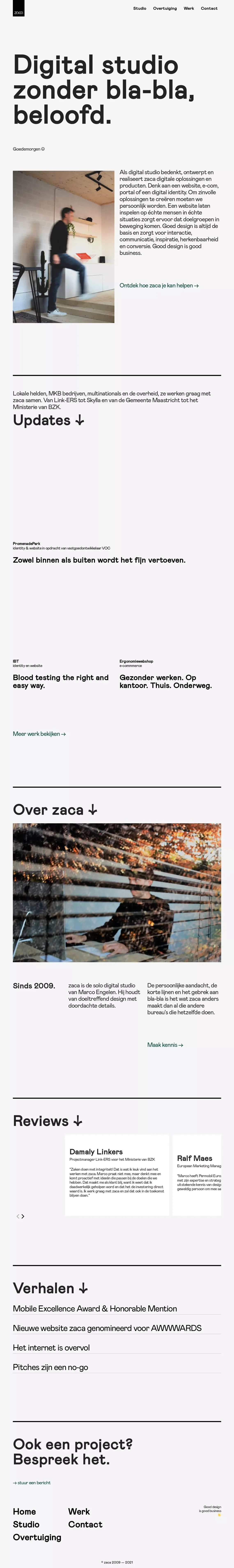 zaca ― award winning digital studio - Portfolio design