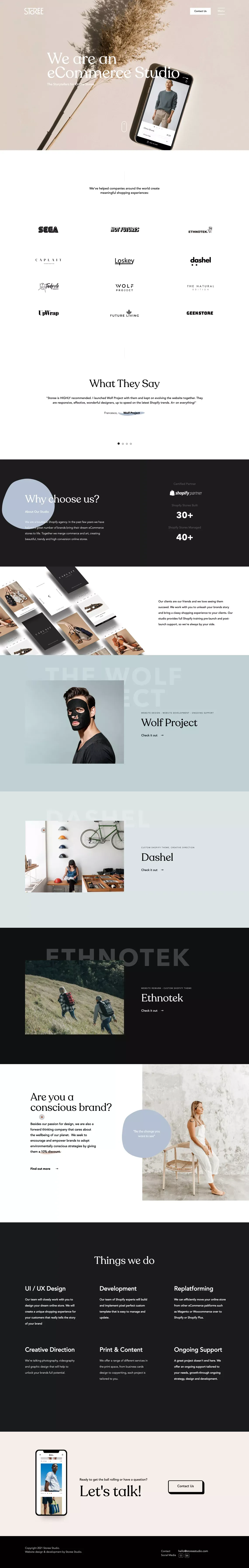 Storee Studio - Shopify Boutique Designers and Developers - Portfolio design
