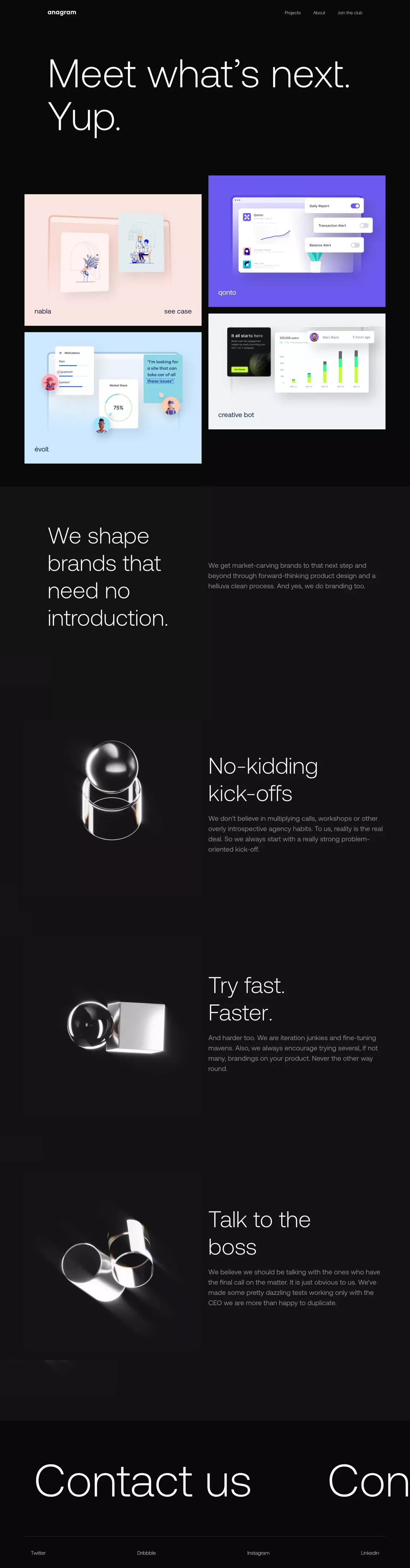 Anagram Club — Shaping brands that need no introduction - Portfolio design