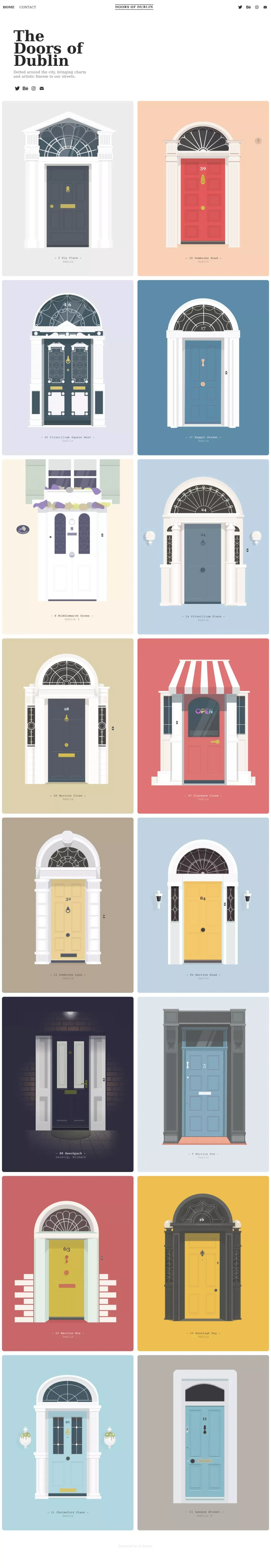 The Doors of Dublin - Portfolio design