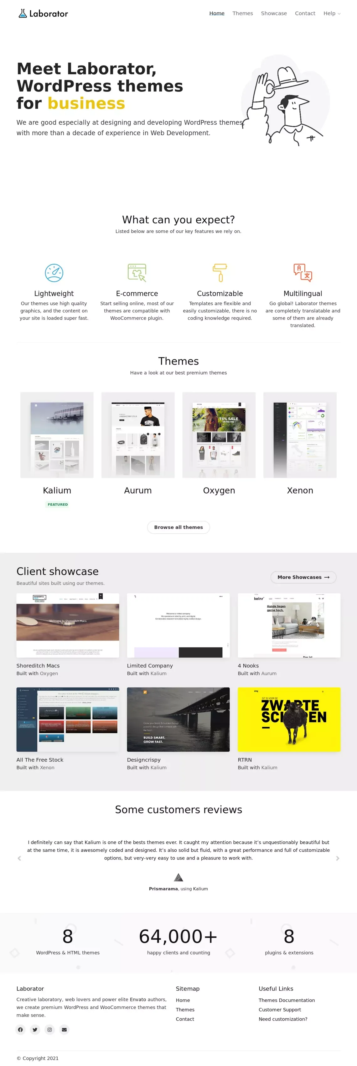 Home – Premium WordPress themes that make sense — Laborator - website design