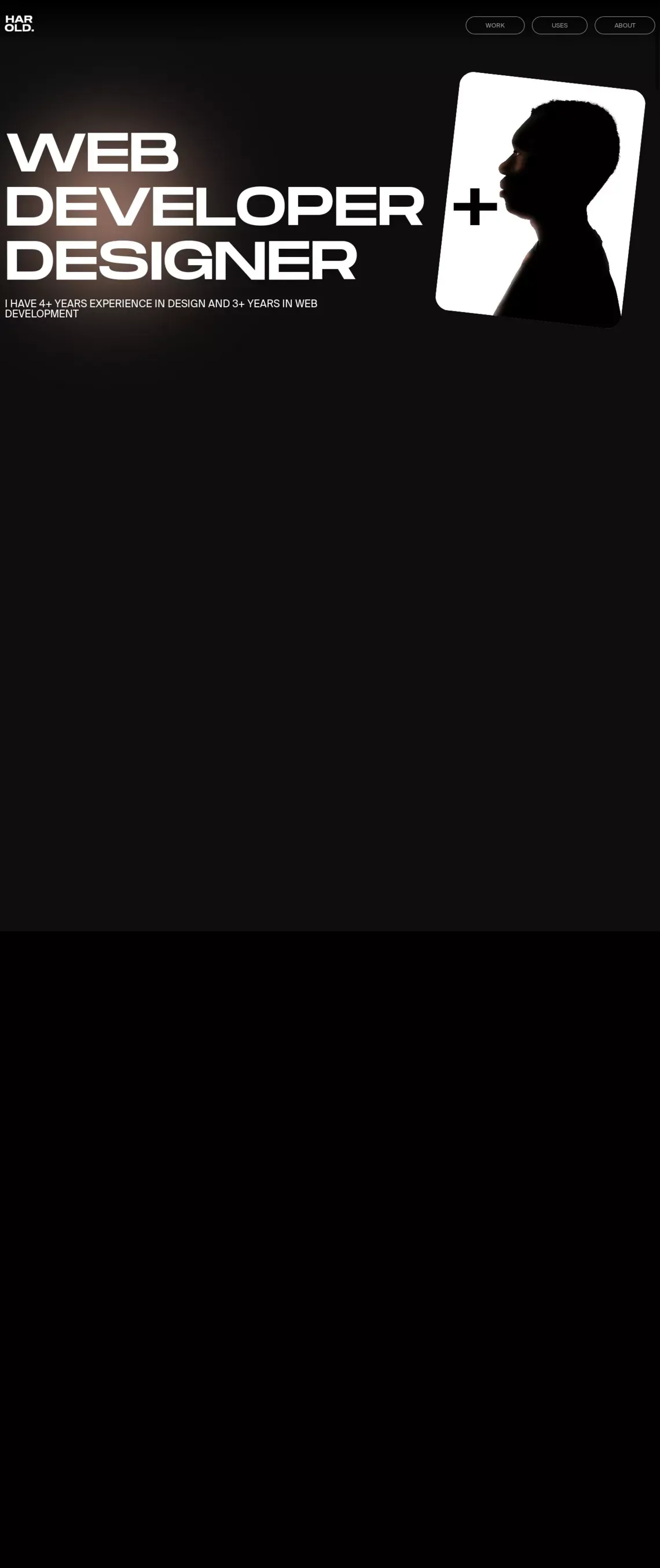 Harold AO - Self taught Creative Developer & Designer - website design