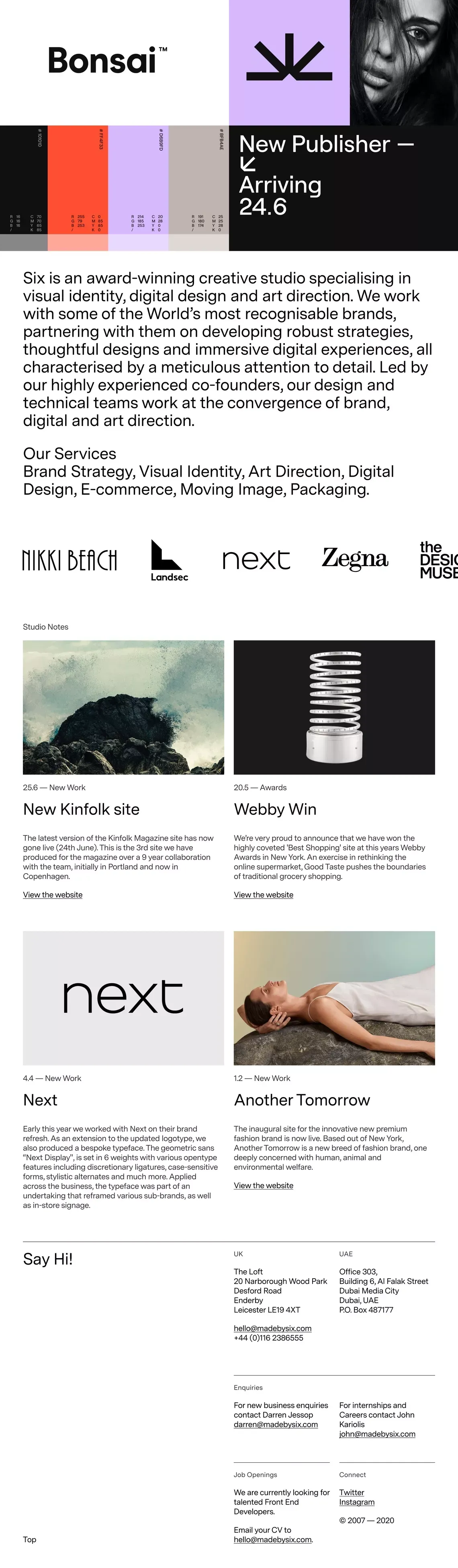 Six - Portfolio design