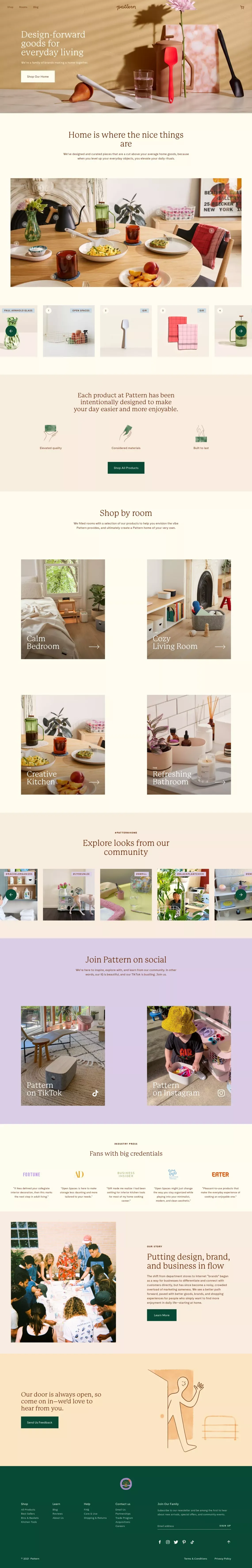 Enjoy Daily Life | Pattern Brands - Ecommerce design