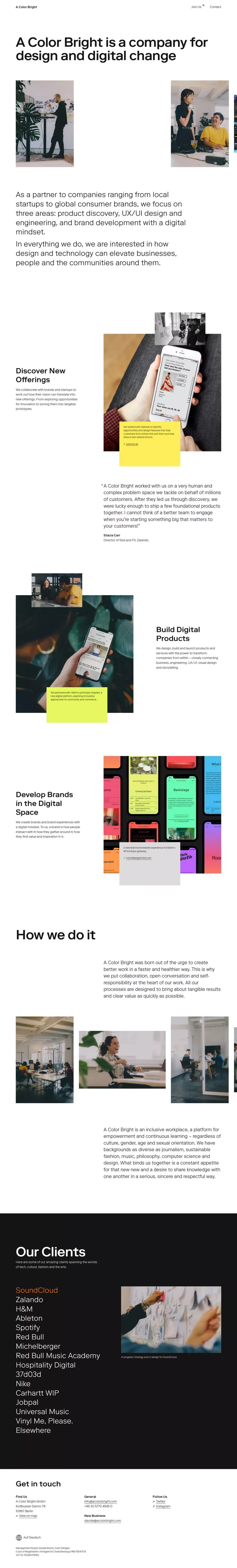 A Color Bright - Portfolio design