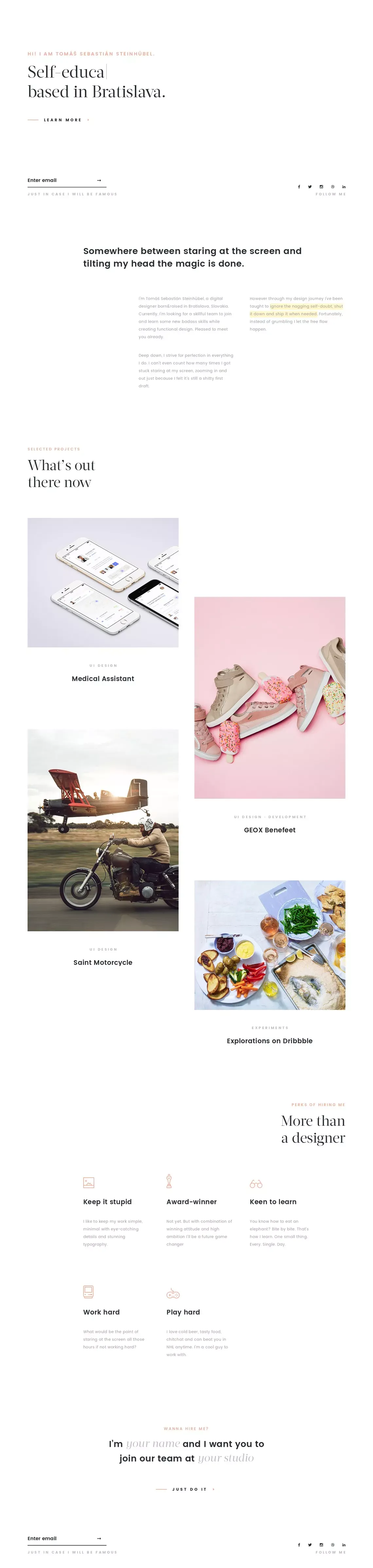 Tomáš Sebastián Steinhübel - Portfolio design