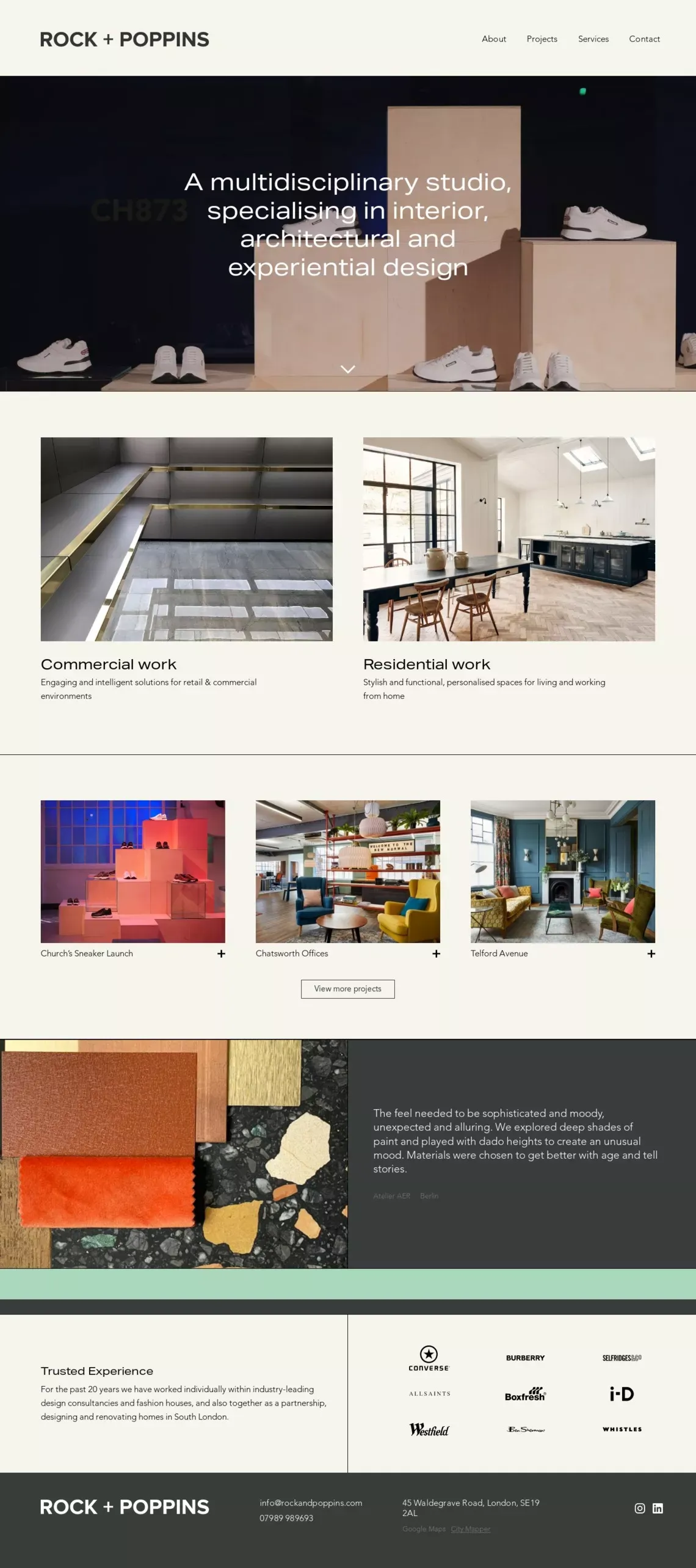 ROCK + POPPINS - Portfolio design