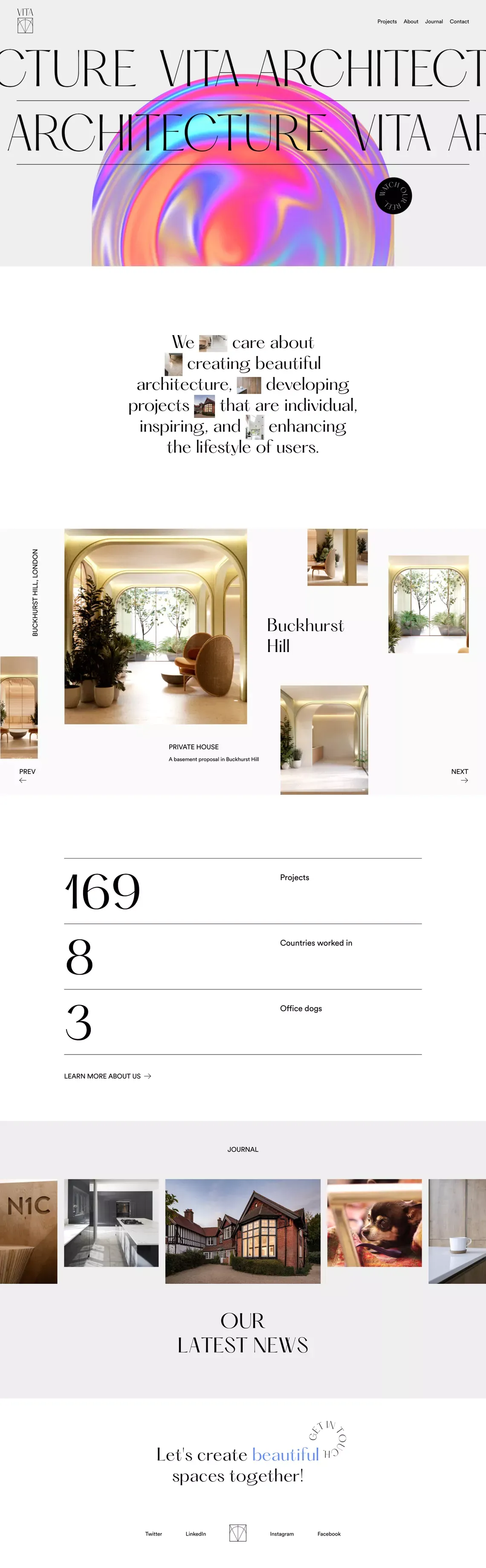 Vita Architecture - Portfolio design