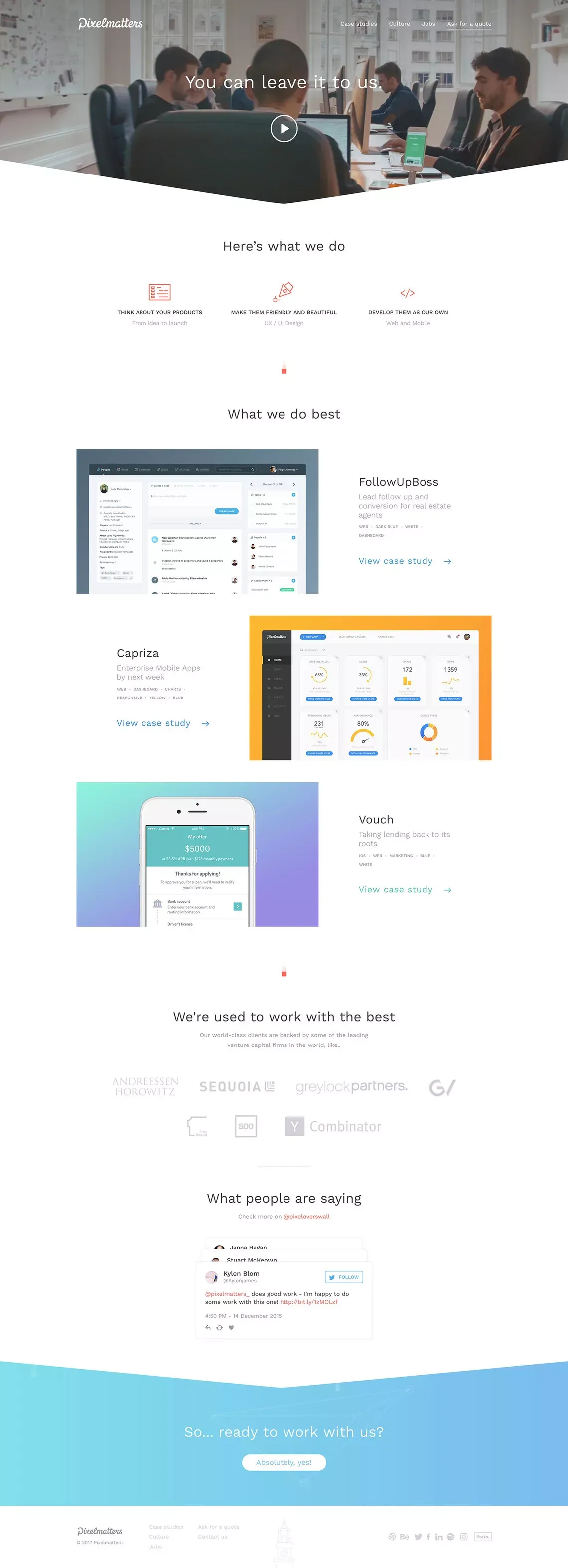Pixelmatters: We'll turn your ideas into products - Portfolio design