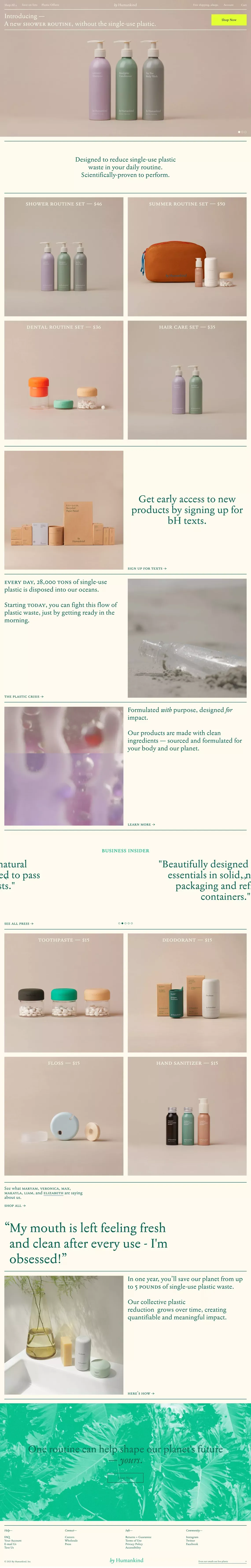 by Humankind - Ecommerce design