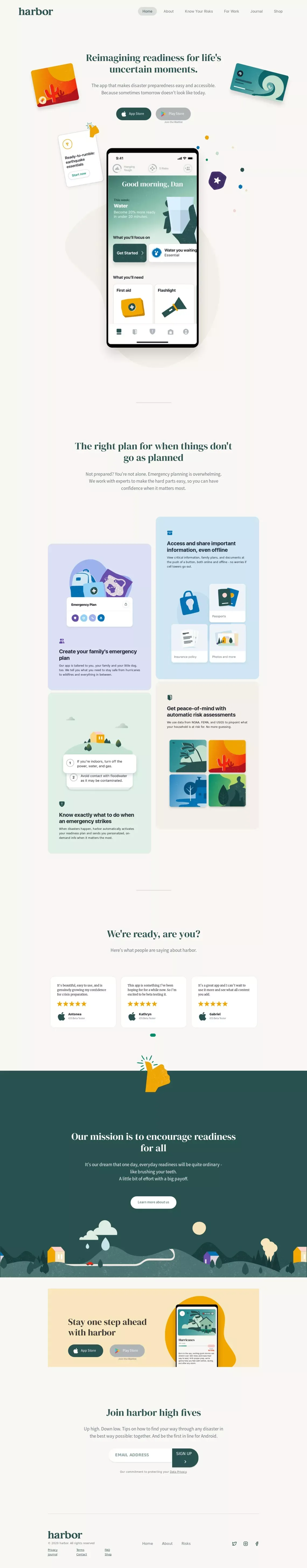 Disaster Preparedness & Disaster Planning | hello harbor - Landing design