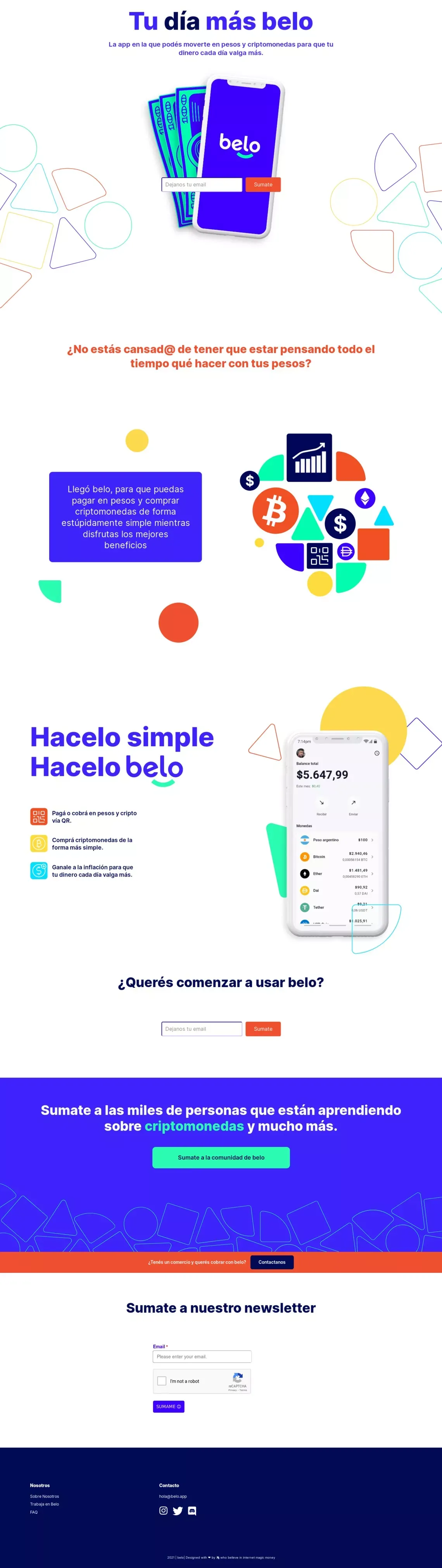 Belo - website design