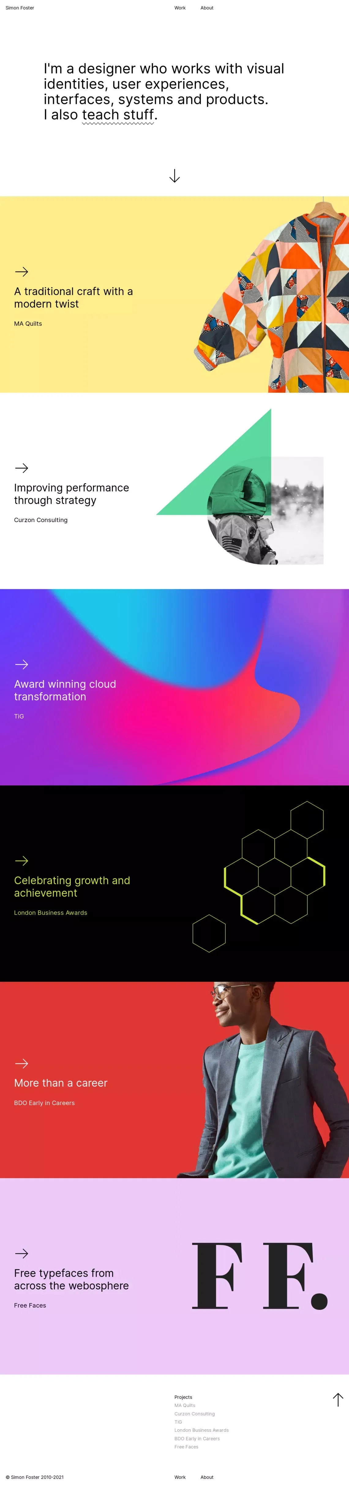 Simon Foster - Portfolio design