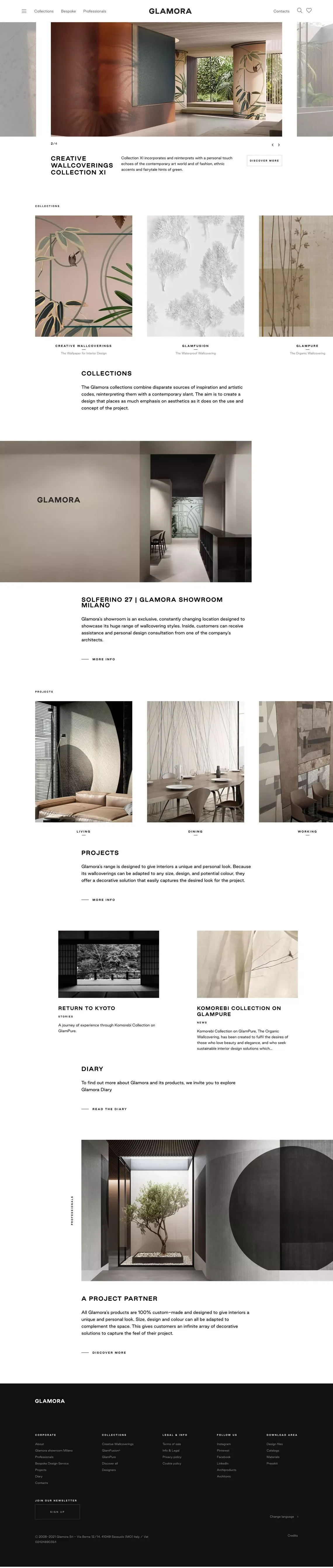 Glamora | Bespoke Design Wallcoverings - Ecommerce design