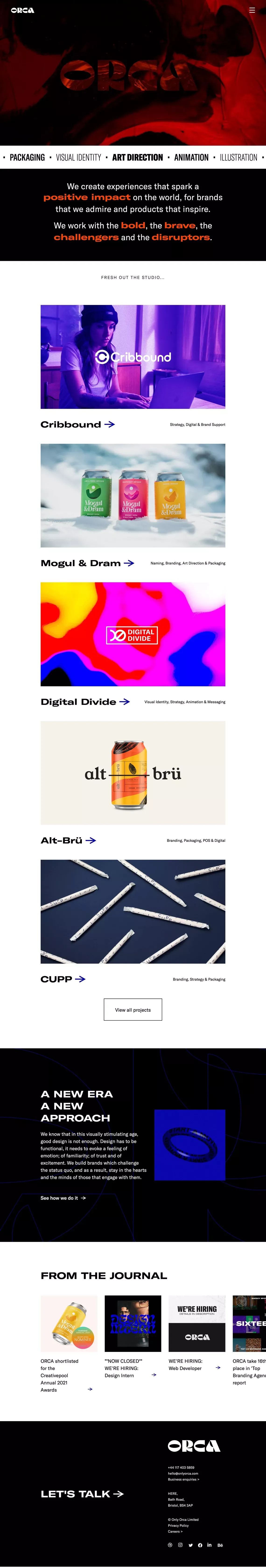 ORCA - Building bold, disruptive challenger brands - Portfolio design