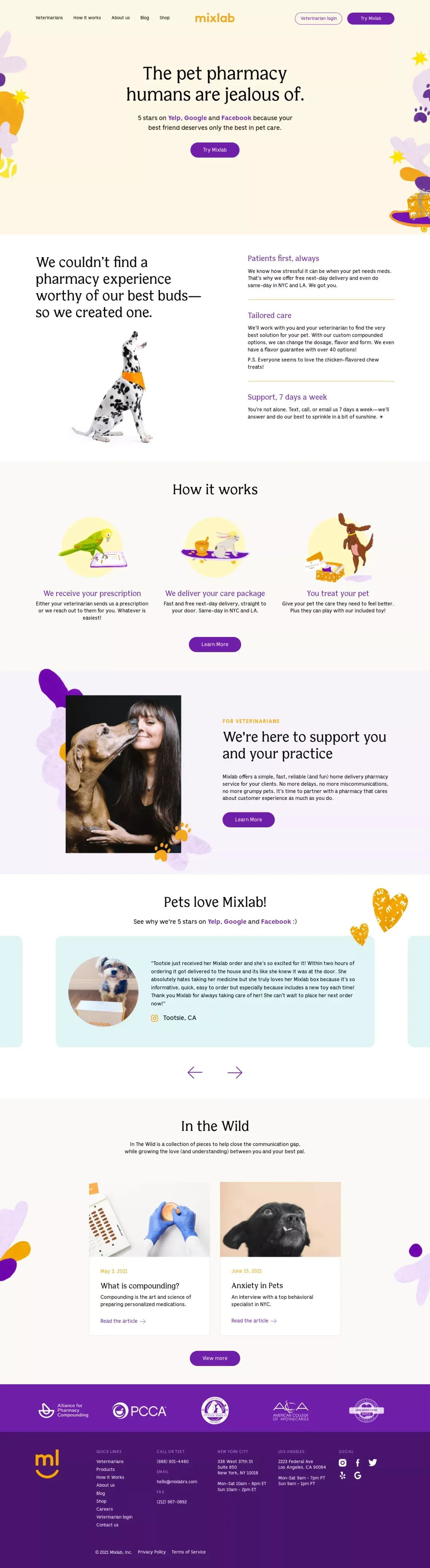 Mixlab - Landing design