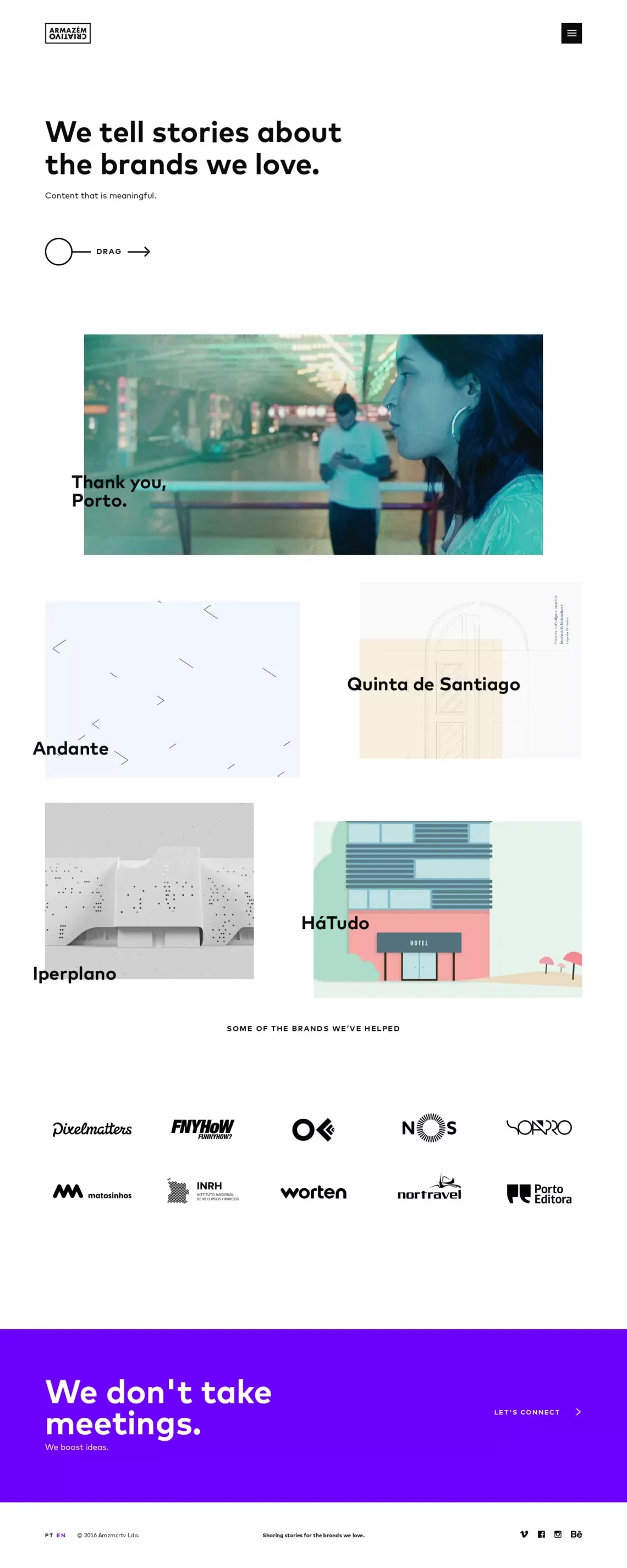 Armazém Criativo - Sharing stories for the brands we love. - Portfolio design