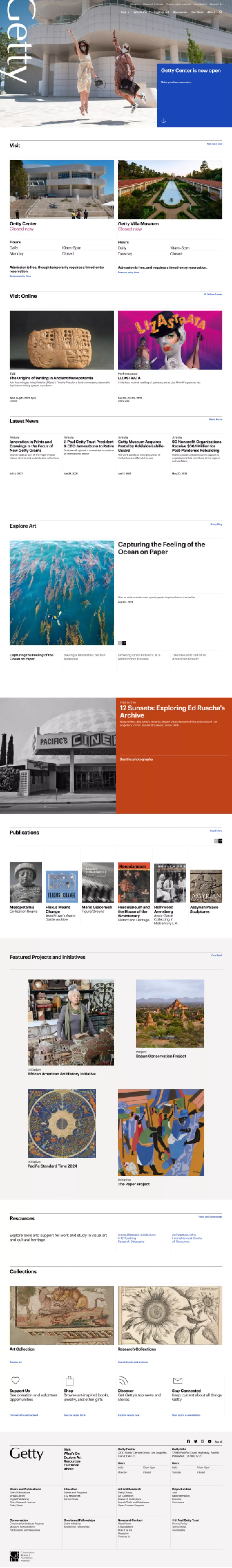 Getty: Resources for Visual Art and Cultural Heritage - Blog design