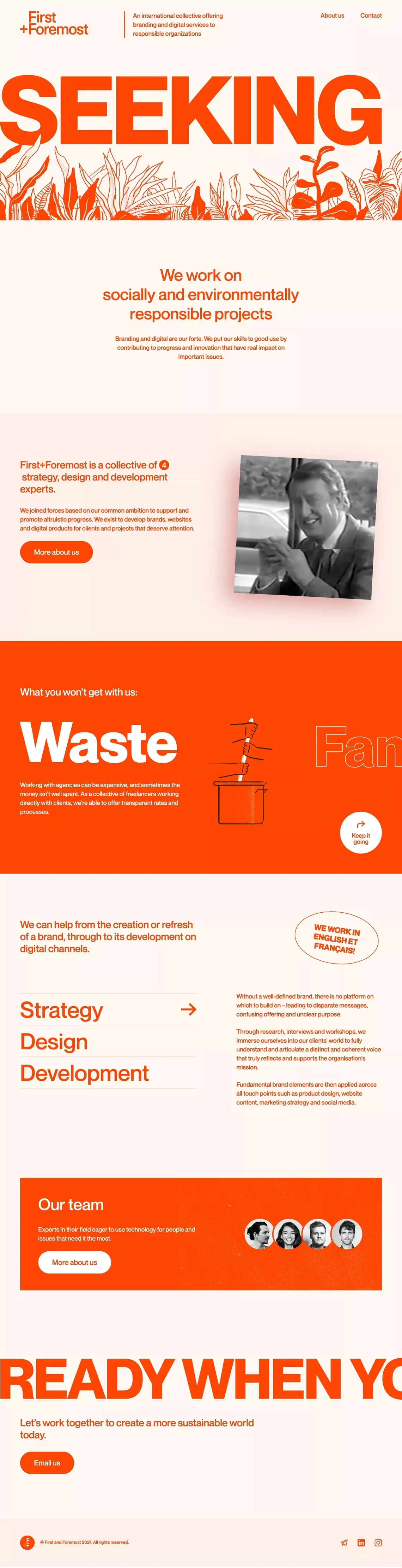 Ethical branding and digital services | First and Foremost - Portfolio design