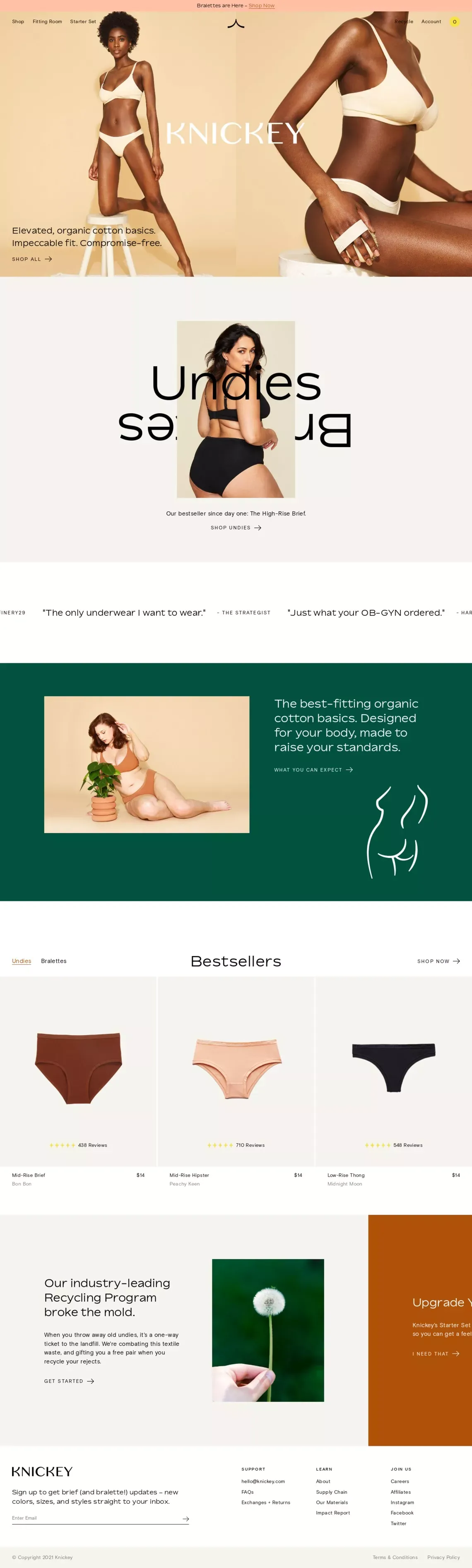 Knickey - Ecommerce design
