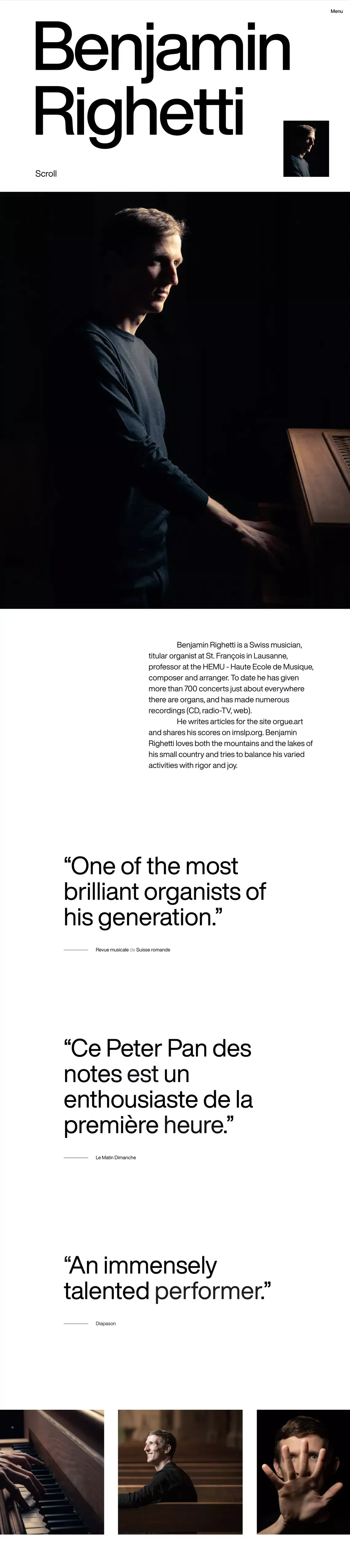 Benjamin Righetti - Portfolio design