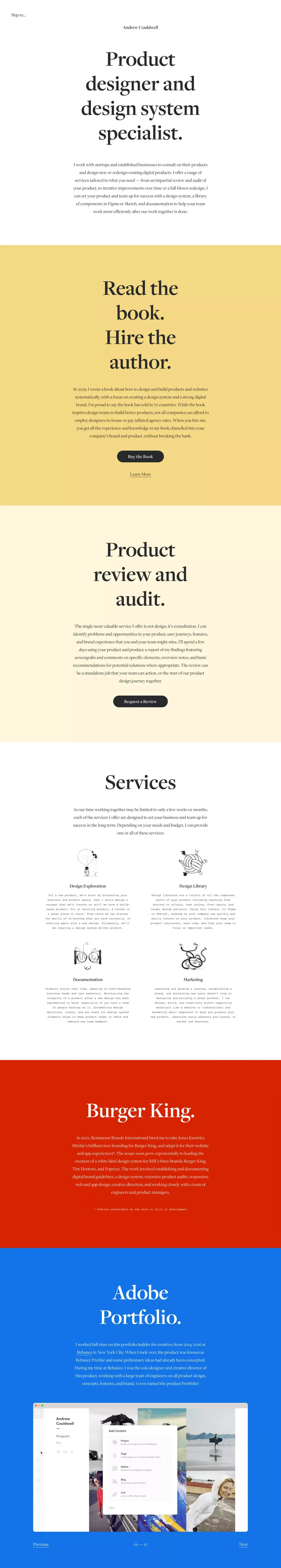 Freelance Product Designer in Los Angeles | Andrew Couldwell - Portfolio design