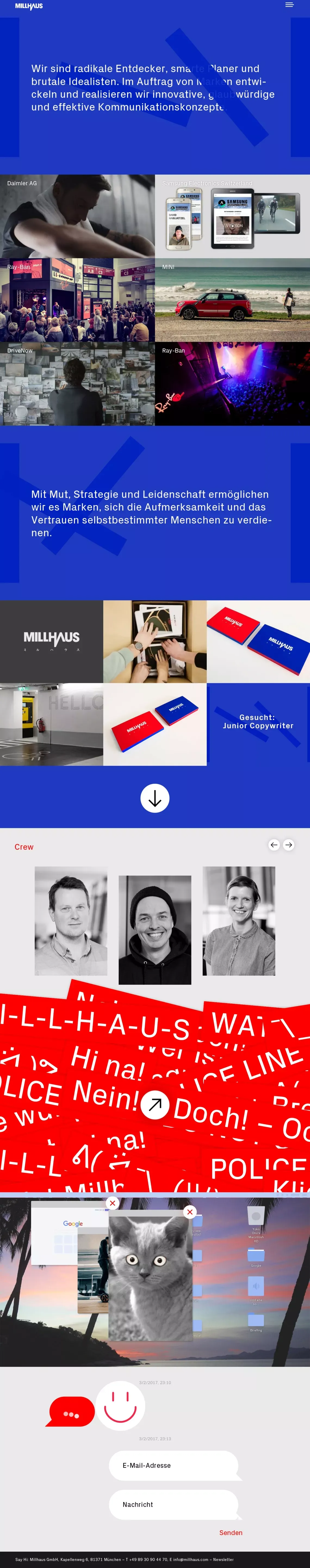 MILLHAUS | GUTS, BRAINS & PASSION - Portfolio design