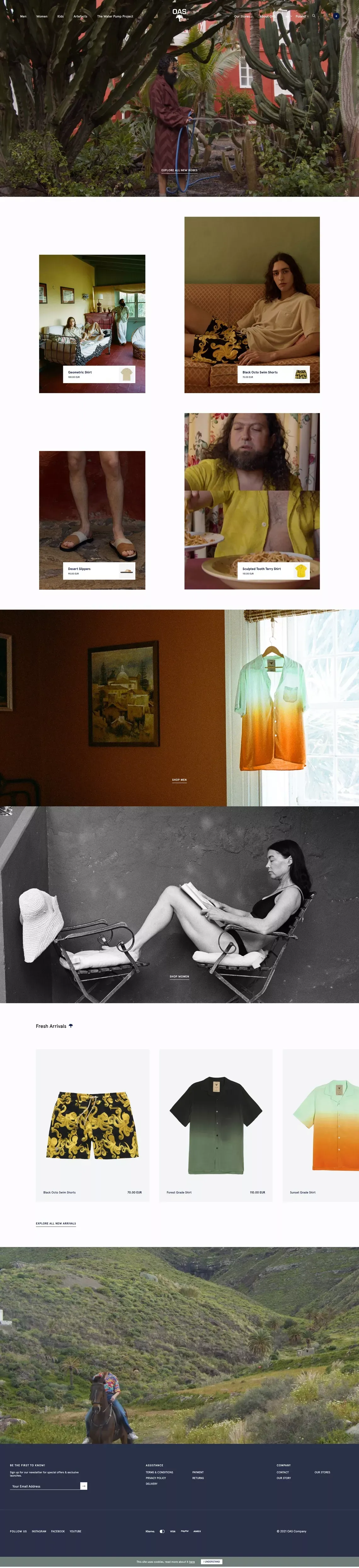 OAS - The Swedish Weekend Brand - Ecommerce design
