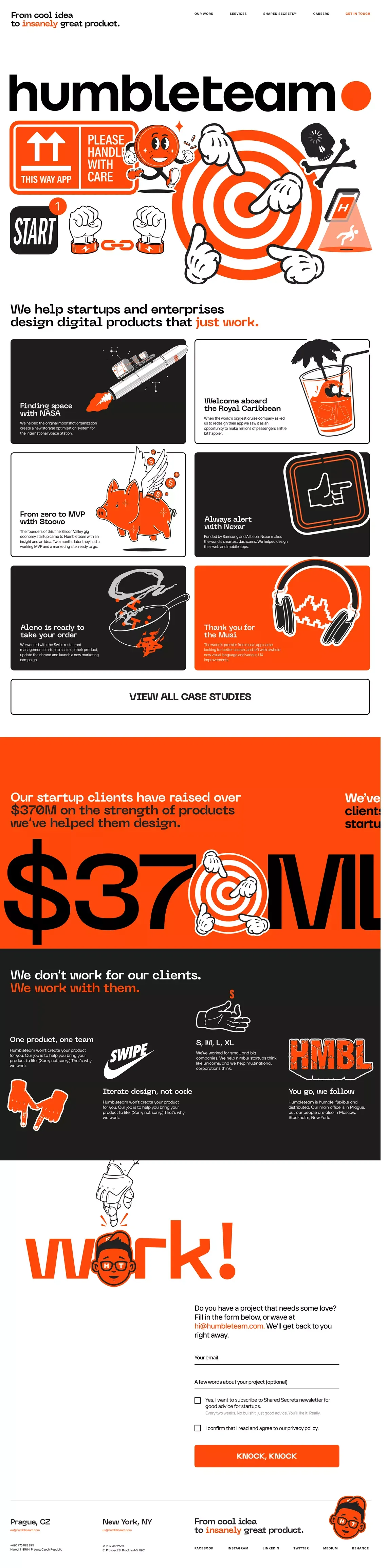 Humbleteam is a digital product design agency, award-winning but humble - Portfolio design