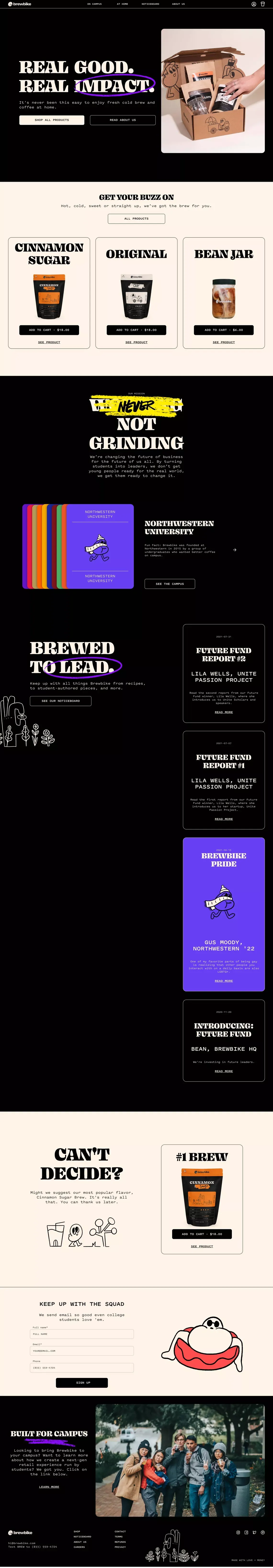 Home - Brewbike - Ecommerce design