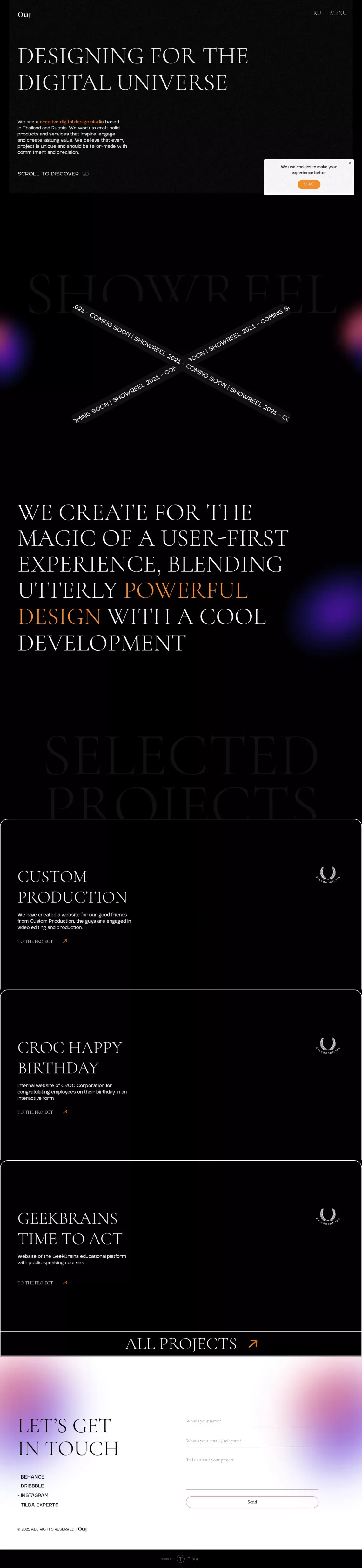 OuiDesign | Digital Design Studio - website design