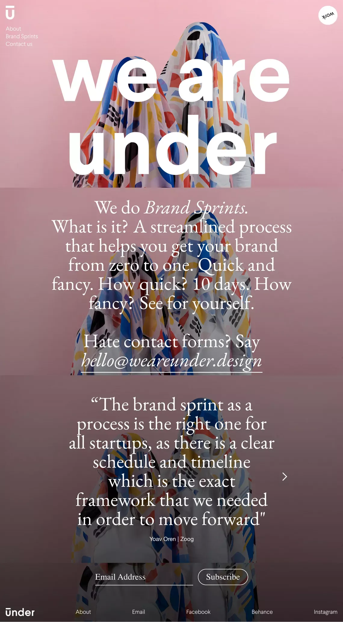 We are Under - Portfolio design