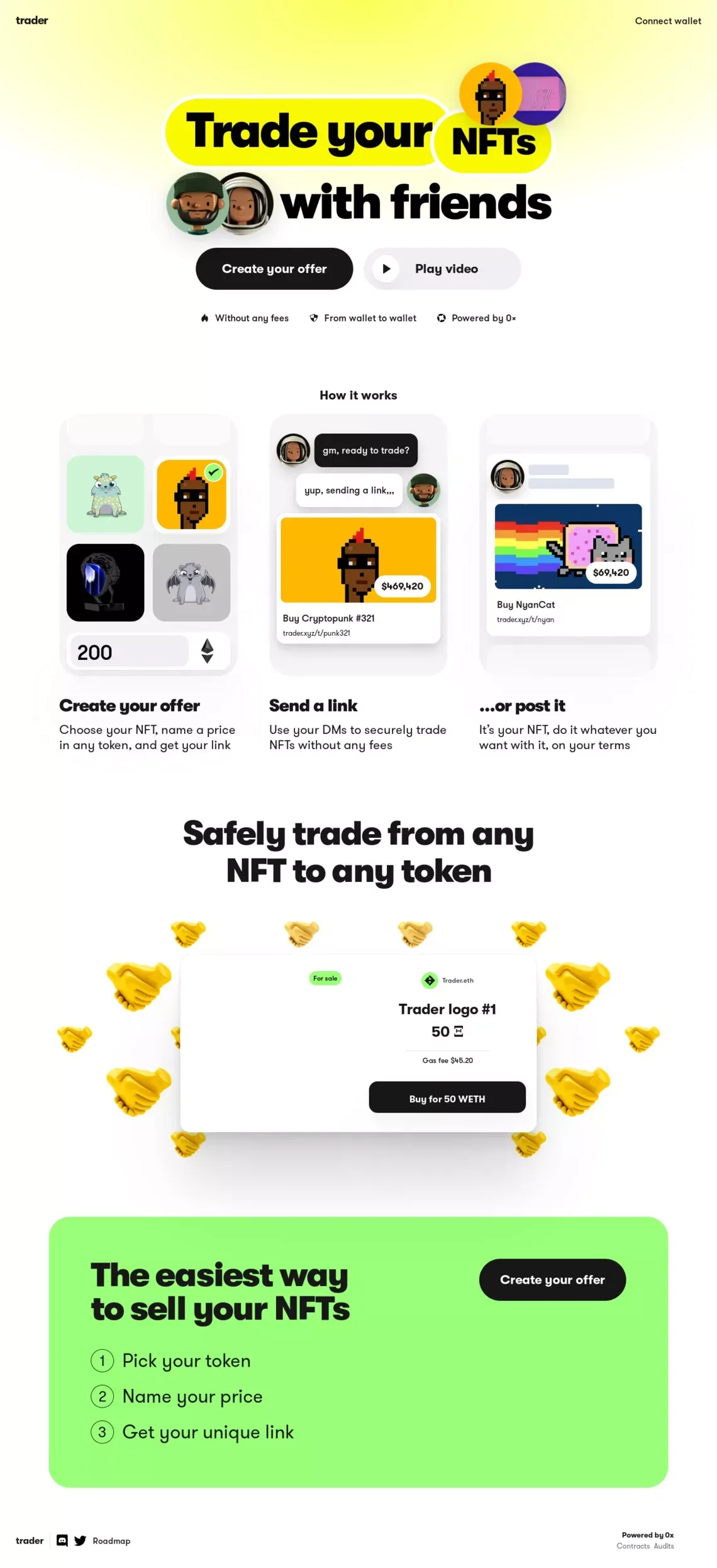 Trader.xyz - Trade anything - website design
