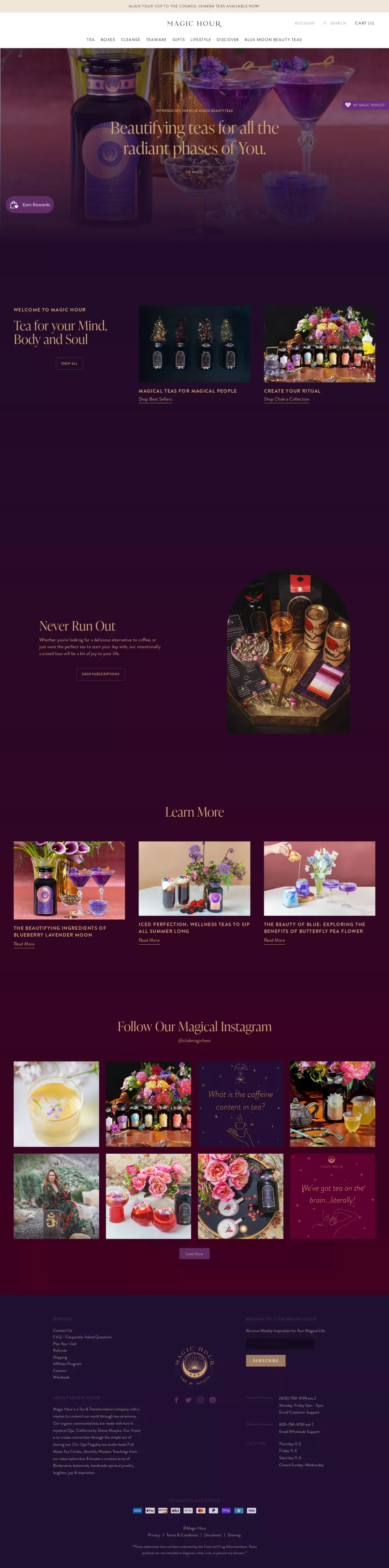 Magic Hour Teas | Turmeric Herbal Tea | Healthy Bubble Tea Online - website design
