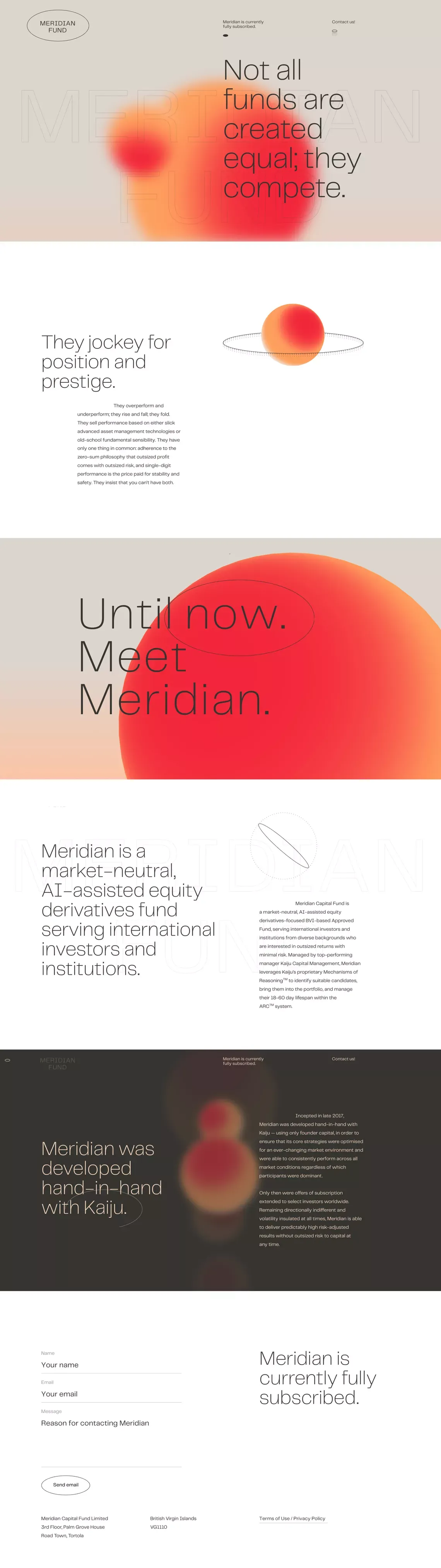 Meridian - Landing design