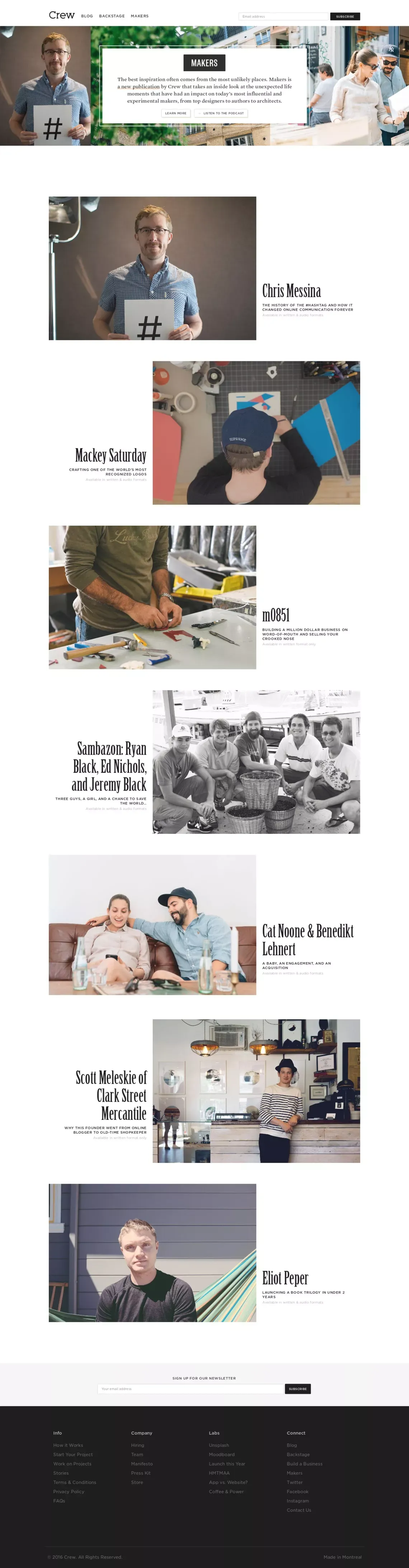 Makers - Blog design