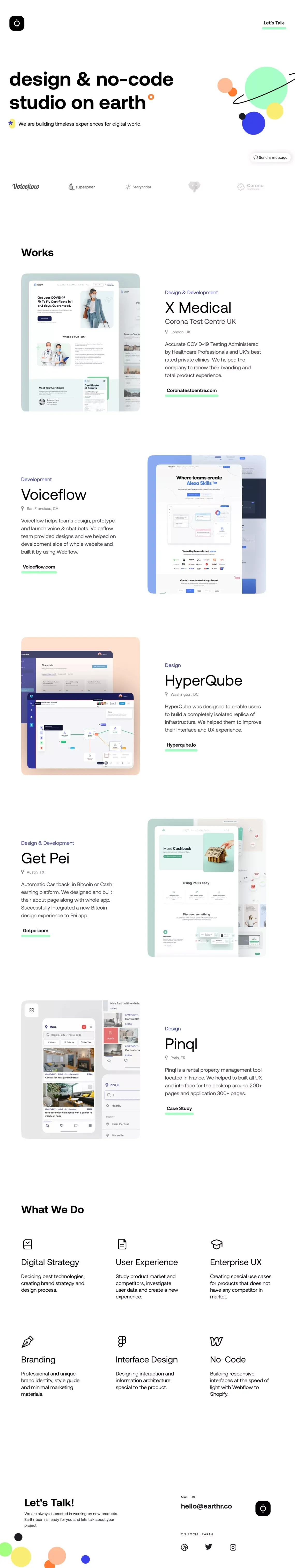 design & no-code studio! - Portfolio design