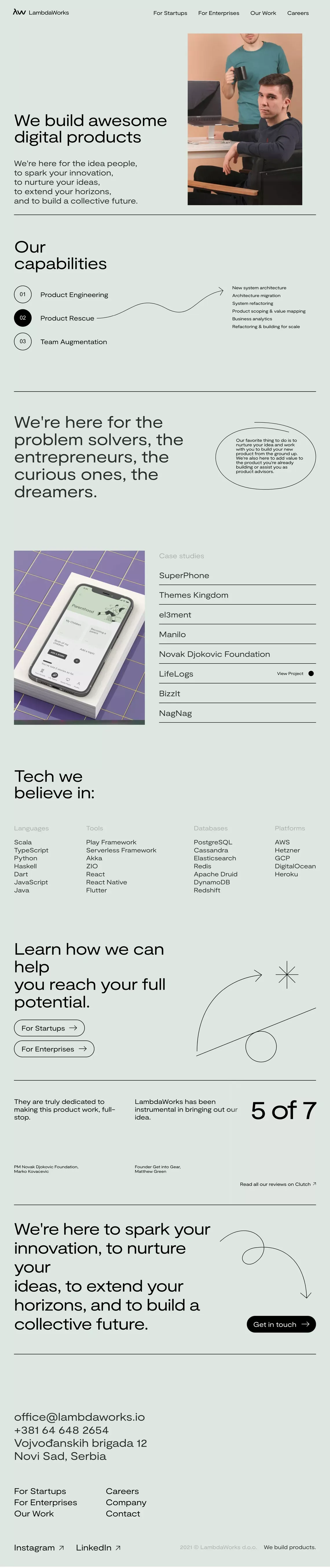 LambdaWorks • A Digital Product Agency - Portfolio design