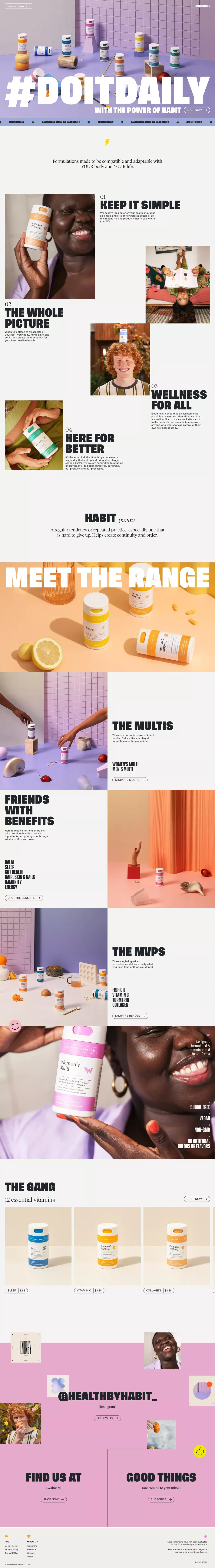 HealthByHabit - Home - Ecommerce design