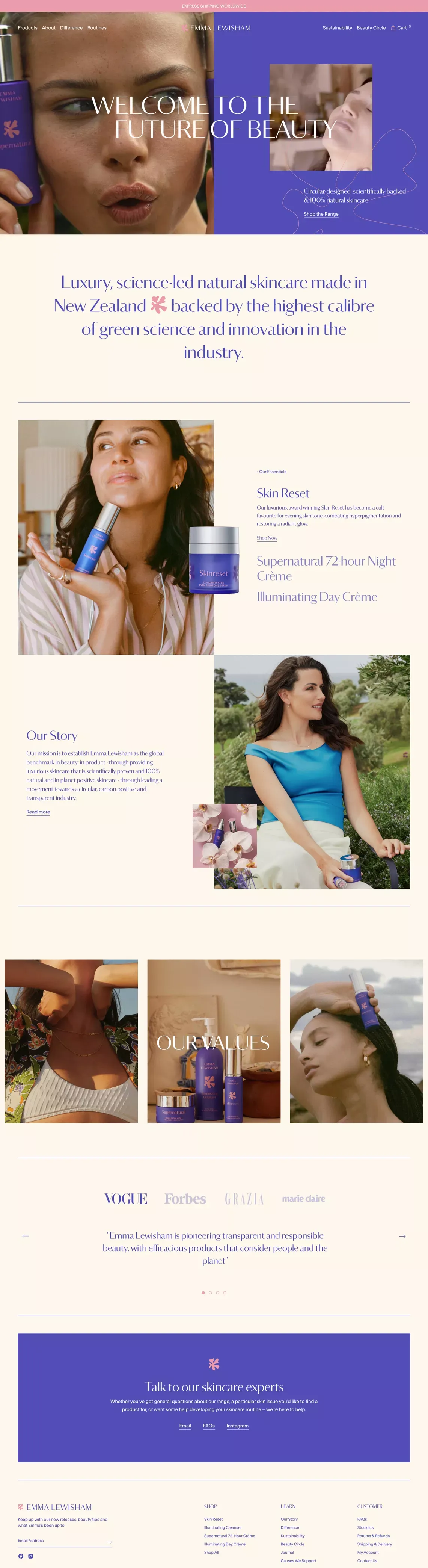 Emma Lewisham - Ecommerce design