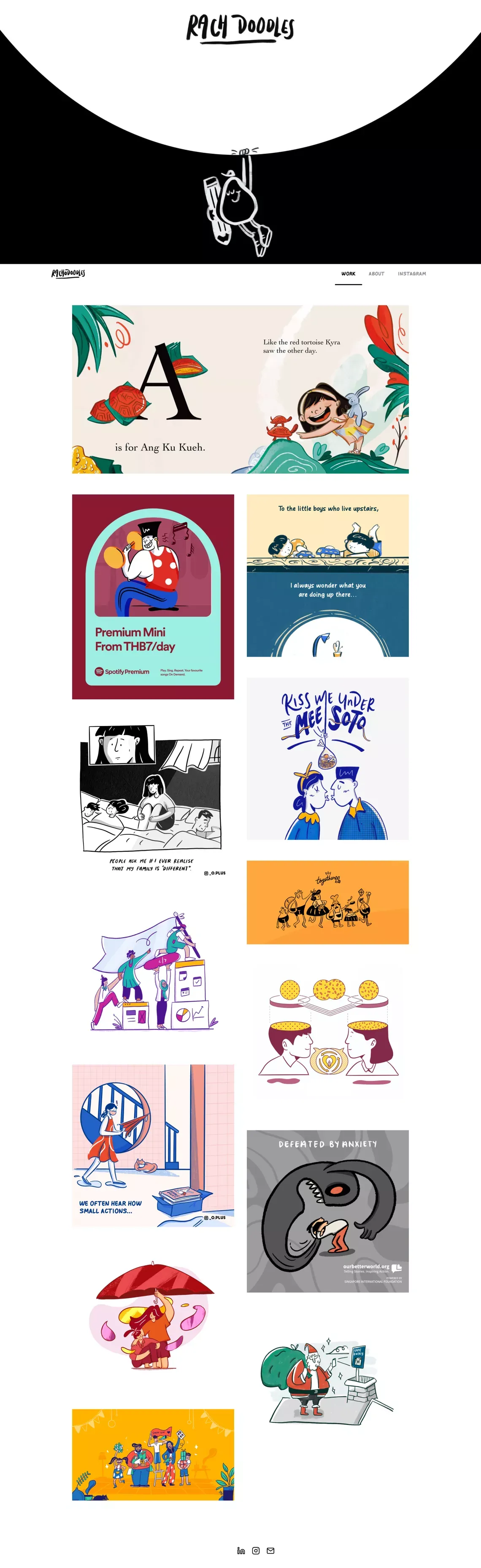 Rachodoodles | Illustrator - Portfolio design
